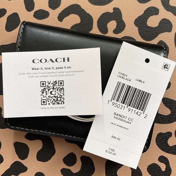 NWT Coach Bandit Small Snap Card Case - Picture 9 of 10